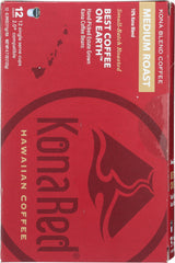 KONA RED: Kona Medium Roast Coffee, 12 ea