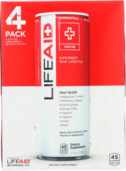 LIFEAID BEVERAGE: Lifeaid 4 pack x 12 fl oz, 48 fl oz