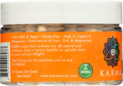 KARMA: Raw Jumbo Cashews, 8 oz