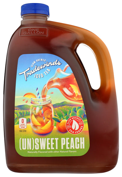 TRADEWINDS TEA HOUSE: Tea Ready To Drink Unsweetened Peach, 128 fo