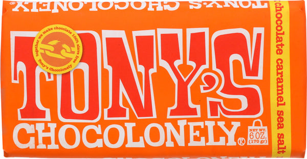 TONYS CHOCOLONEY: Chocolate Milk Caramel Sea Salt Bar, 6 oz