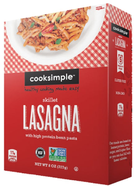 COOKSIMPLE: Lasagna Skillet High Protein Bean Pasta, 8 oz