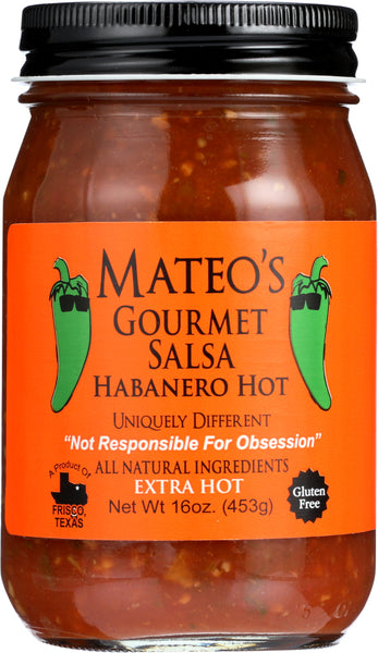 MATEO'S: Gourmet Habanero Salsa, 16 Oz