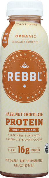 REBBL: Hazelnut Chocolate Protein Drink, 12 oz