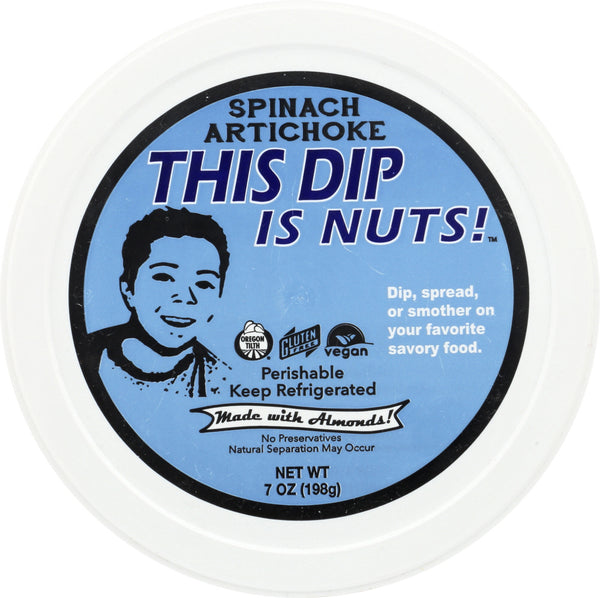 THIS DIP IS NUTS: Organic Spinach Artichoke Dip, 7 oz