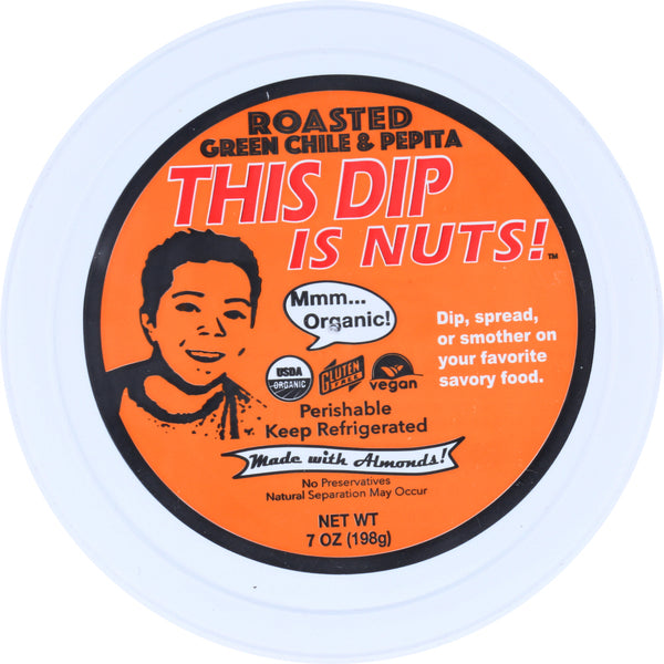 THIS DIP IS NUTS: Organic Roasted Green Chile & Pepita Dip, 7 oz