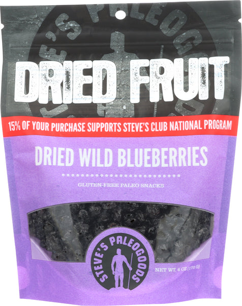 STEVE'S PALEOGOODS: Dried Fruit Blueberries, 6 oz