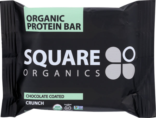 SQUARE ORGANICS: Bar Protein Chocolate Coated Crunch, 1.7 oz