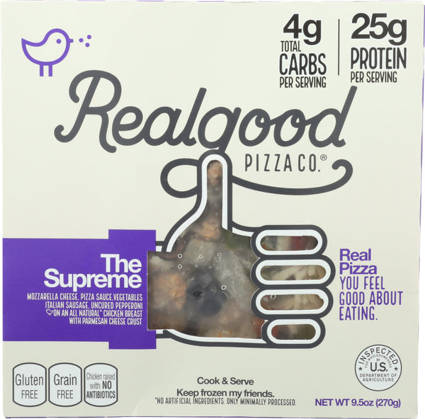 REAL GOOD FOODS: Pizza Supreme 7 Inch, 9.5 oz