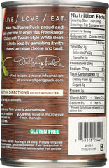 WOLFGANG PUCK: Organic Soup Free Range Chicken with Tuscan Style White Bean & Pesto, 14.5 oz