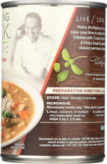 WOLFGANG PUCK: Organic Soup Free Range Chicken with Tuscan Style White Bean & Pesto, 14.5 oz