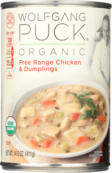 WOLFGANG PUCK: Organic Chicken & Dumplings Soup, 14.5 oz