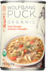 WOLFGANG PUCK: Organic Soup Free Range Chicken Noodle, 14.5 oz