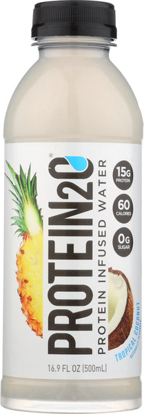 PROTEIN2O: Beverage Tropical Coconut, 16.9 oz