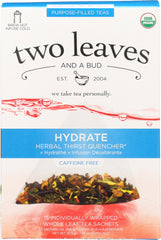 TWO LEAVES & A BUD: Organic Hydrate Herbal Tea, 15 bg