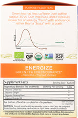 TWO LEAVES & A BUD: Organic Energize Tea for Endurance, 15 bg