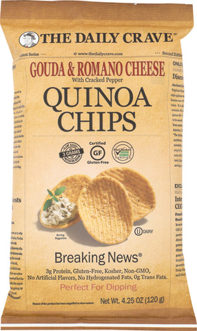 THE DAILY CRAVE: Gouda Romano Cheese Quinoa Chips, 4.25 oz