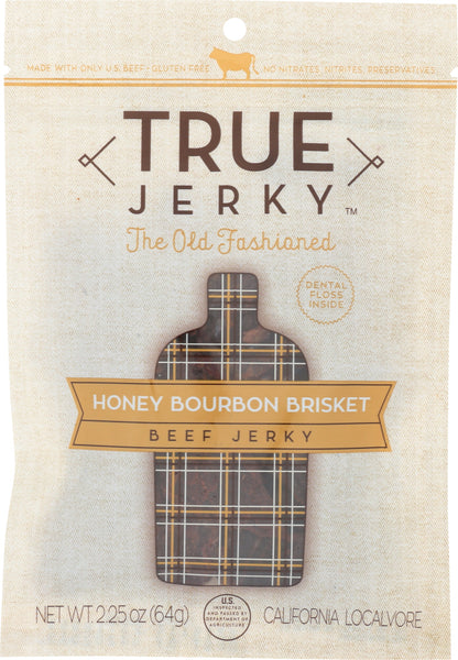 TRUE JERKY: Jerky Beef Honey Bourbon, 2.25 oz