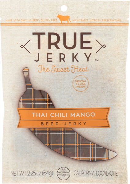TRUE JERKY: Thai Chili Mango Beef Jerky, 2.25 oz