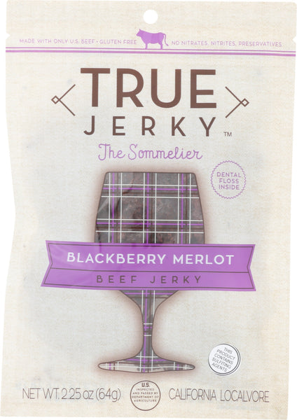 TRUE JERKY: Blackberry Merlot Beef Jerky, 2.25 oz