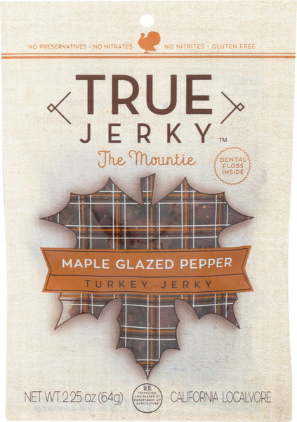 TRUE JERKY: Jerky Turkey Maple Glazed Pepper, 2.25 oz