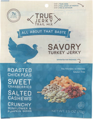 TRUE JERKY: Trail Mix Savory Turkey Jerky, 2.5 oz