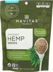 NAVITAS: Organic Shelled Hemp Seeds, 8 oz