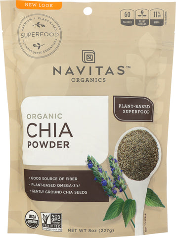 NAVITAS: Organic Chia Seed Powder, 8 oz