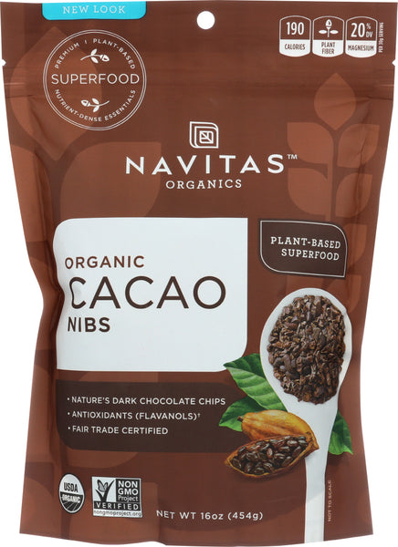 NAVITAS: Cacao Nibs Organic, 16 oz