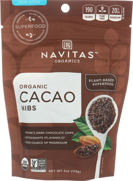 NAVITAS: Cacao Nibs Organic, 4 oz