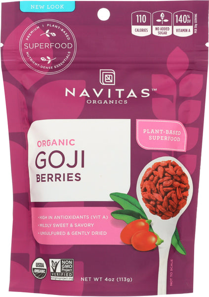 NAVITAS: Organic Goji Berries, 4 Oz