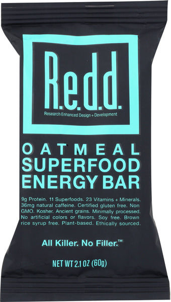 REDD BAR: Bar Energy Oatmeal, 2.1 oz