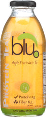 BLU DOT PROTEIN TEA: White Tea Apple Pear, 16 oz