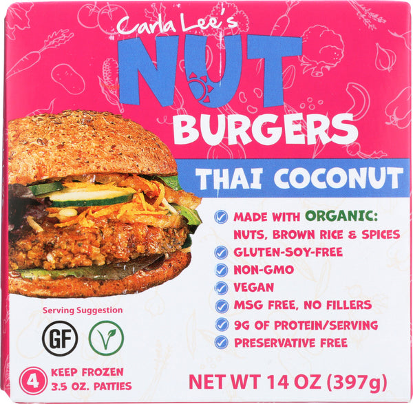 CARLA LEES: Thai Coconut Nut Burgers, 14 oz