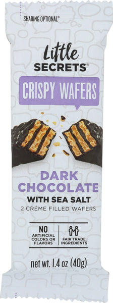 LITTLE SECRETS: Dark Chocolate with Sea Salt Crispy Wafers, 1.4 oz