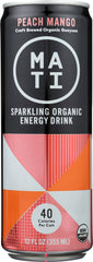 MATI ENERGY: Drink Energy Peach Mango, 12 oz