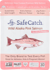 SAFECATCH: Wild Alaska Pink Salmon Single Serve Pouch, 3 oz