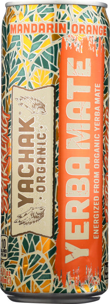 YACHAK ORGANIC: Sparkling Yerba Mate Mandarin Orange, 11.5 fo