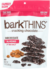 BARKTHINS: Dark Chocolate Almond with Sea Salt, 10 oz