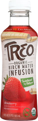 TREO: Organic Birch Water Infusion Strawberry, 16 oz