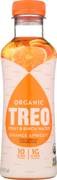 TREO: Orange Apricot Birch Water, 16 fl oz