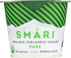 SMARI: Organic Icelandic Yogurt Pure Whole Milk, 5 oz