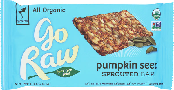 GO RAW: Organic Pumpkin Sprouted Bar, 1.8 oz