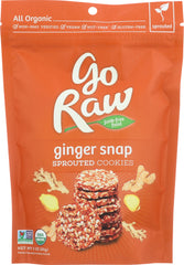 GO RAW:  Organic Sprouted Cookies Ginger Snap, 3 oz