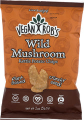 VEGANROBS: Wild Mushroom Kettle Potato Chips, 2 oz