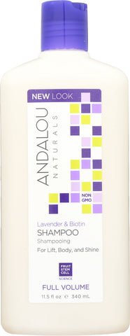 ANDALOU NATURALS: Full Volume Shampoo Lavender and Biotin, 11.5 Oz