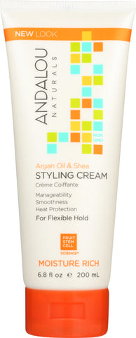 ANDALOU NATURALS: Argan Oil & Shea Styling Cream, 6.8 oz