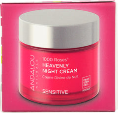 ANDALOU NATURALS: 1000 Roses Heavenly Night Cream Sensitive, 1.7 oz