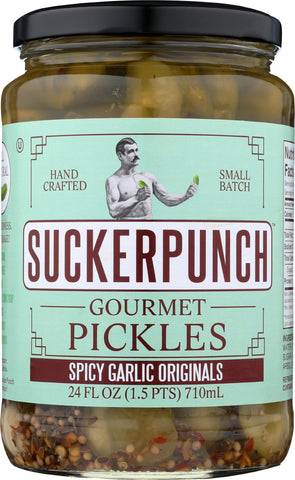 SUCKERPUNCH: Pickles Spicy Garlic Original, 24 oz