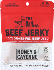 THE NEW PRIMAL: Jerky Gluten Free Grass Fed Spicy, 2 oz